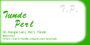 tunde perl business card