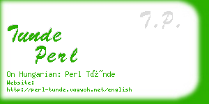 tunde perl business card